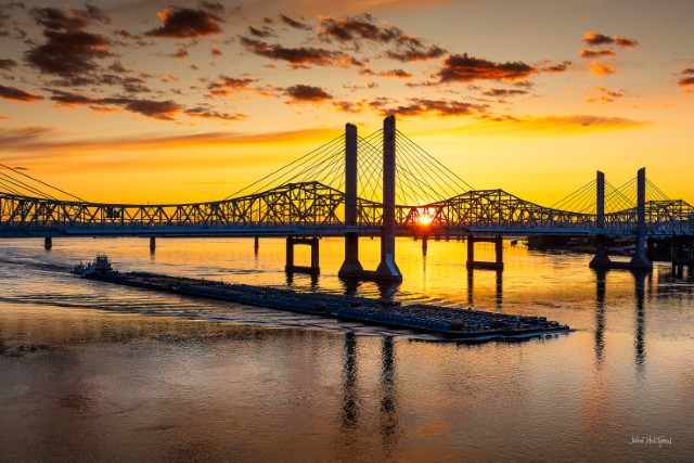 Image of Louisville Riverfront at Sunset by John Hultgren from Louisville